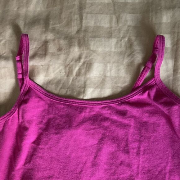 Hand By Hand Tank Tops (3) fuchsia/red/white with adjustable straps. Size small. - Picture 3 of 6